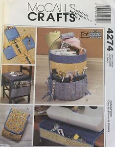 McCall Craft Sewing Pattern 4274 Sewing Accessories Organizers from Fat Quarters