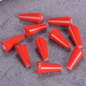 20pcs 15x8mm Drop Cone Faceted Coated Opaque Glass Loose Beads For DIY Jewelry