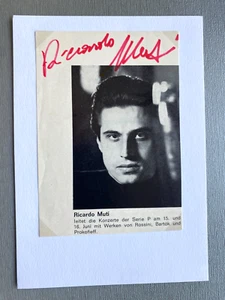 RICARDO MUTI signed Ausschnitt/Briefkarte 10x15 Autogramm - Picture 1 of 1
