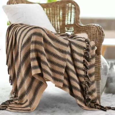 Indian Sofa 100% Cotton Throw Blanket Bohemian Bed Cloth Indian Sofa Bed Throw - Image 1 of 4
