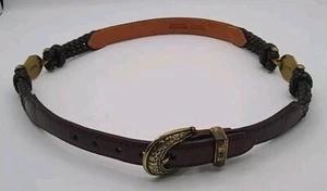 Cowgirl BRIGHTON Belt Medium Brown Leather 93207 Equestrian Western Derby VTG 96 - Picture 1 of 9