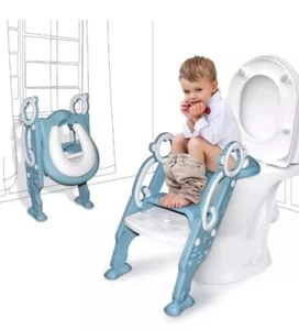 Toddler/Kids Potty Training Toilet Seat with Safety Stool Ladder & Splash Guard - Picture 1 of 6