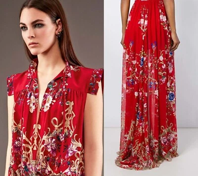 ¡OFERTA!  $6900 ¡NUEVO EN PESO! ¡HERMOSO!  Vestido de seda ROBERTO CAVALLI ITALIA talla 38-40 Foto 1 de 4