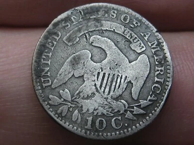 1828 Capped Bust Silver Dime- Small Date- Good/VG Details - Image 1 of 4