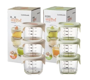 [LocknLock] Baro Han Meal Baby Food Container 230ml x 6P (Round 3P + Square 3P) - Picture 1 of 8
