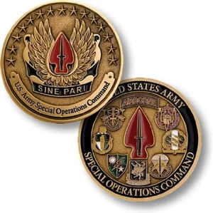 NEW U.S. Army Special Operations Command Sine Pari Challenge Coin. - Picture 1 of 1