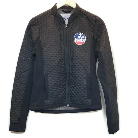 Touch by Alyssa Milano Womens Jacket NBA New Jersey Nets Lead Off Black Sz Small Cover