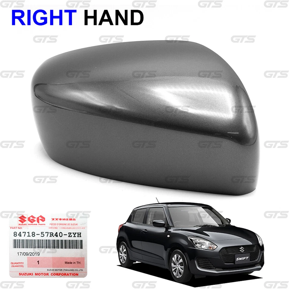 Rh Grey Mirror Wing Cover Fits Suzuki Swift Hatchback GA GL No top 2018 2021 - Image 1 of 4