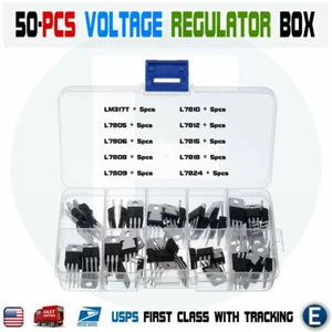 LM317T L7805 L7806 L7808 L7809 L7810 L7812 L7815 L7818 L7824 10 Value Kit + Box - Bild 1 von 10