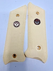 Ruger Mark 3 III Simulated Ivory Grips & Screws - Picture 1 of 8