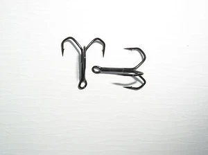 Profi Blinker High-Tech Drillinge schwarz Größe 1, 2, 4, 6, 8, Treble Hooks, - Bild 1 von 1