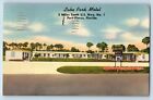 Fort Piece Florida Postcard Lake Park Motel Exterior View c1951 Vintage Antique