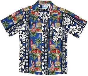 RJC Button Down Shirt Boy's Surfboard Woodie Shirt (2) - Picture 1 of 1