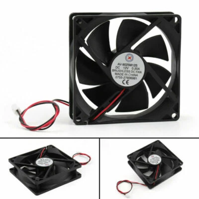 DC Brushless Gehäuselüfter Kühler Fan 12V 0.2A 9025S 90x90x25mm 2 Pin - Bild 1 von 4