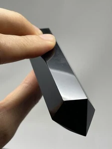 Natural Black Obsidian Tower Point 2.8oz! Protection Cleansing Reiki S20 - Picture 1 of 9