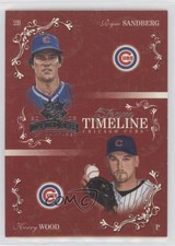2003 Donruss Diamond Kings Team Timeline /1000 Ryne Sandberg Kerry Wood HOF