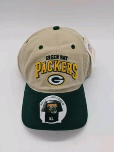 VINTAGE With TAGS Green Bay Packers Hat Cap Embroidered NFL Football Mens - Picture 1 of 13