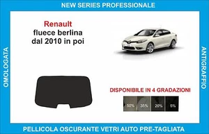 pellicole oscuranti vetri renault fluence berlina dal 2010 kit lunotto - Foto 1 di 1
