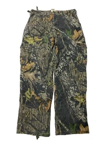 Vintage Mossy Oak Pants Mens Large 36 X 32 Camouflage Cargo Flannel - Picture 1 of 4