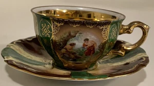 Vintage Bavaria cup and saucer purple snd gold - Picture 1 of 12