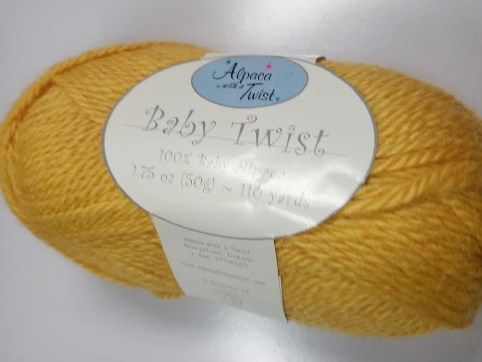 Alpaca With a Twist Baby Twist Color #5006 Lemon 50g 100 Yards 100% Baby Alpaca - Image 1 of 1