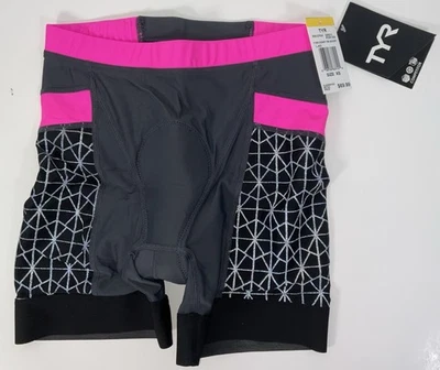 Pantalones Cortos de Compresión para Mujer TYR Competitor 8” Triatlón Negro y Rosa Talla XS Nuevos con Etiquetas Foto 1 de 4