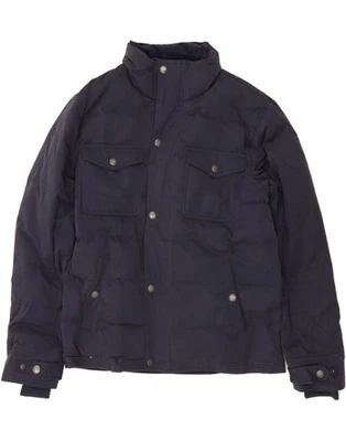 CREW CLOTHING Mens Padded Jacket UK 40 Large Navy Blue Cotton BW04 - Image 1 of 3