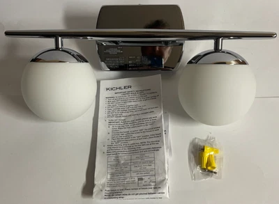 NEW KICHLER LIGHTING Type G9 Max 50W Wall Mount Bathroom Vanity 2 Bulb Light - Image 1 of 4