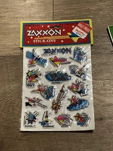 Collectable Vintage 1982 Zaxxon Video Game Puffy Stickers - Picture 1 of 5