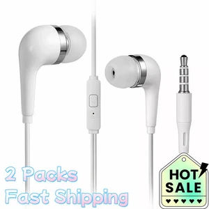 Auriculares con conector de 3,5 mm Auriculares con cable Auriculares con micrófono para iPhone Samsung Mp3-2 paquetes - Imagen 1 de 7
