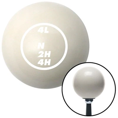 White Dodge Transfer Case Ivory Shift Knob w/ M16x1.5 Insert Shifter Auto Brody - Image 1 of 4