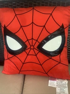 Decorative Marvel Spiderman Square Throw Pillow Red & Black 14x14 - Picture 1 of 8