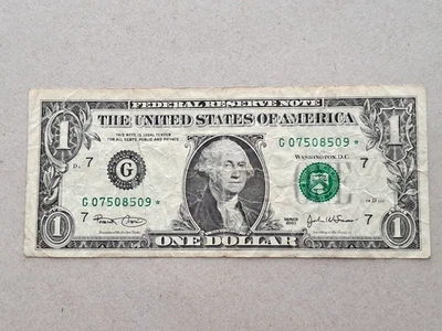 2003   $1.00* FEDERAL RESERVE STAR* NOTE    G-8509*BLOCK    CHICAGO FT. WORTH - Image 1 of 2