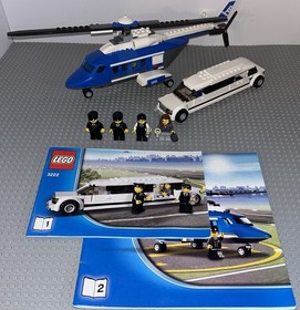 Lego 3222 City Helicopter and Limousine Set With Minifigures Manuals