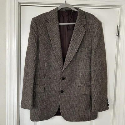 Abrigo Deportivo de Lana Woolrich Tweed De Colección Para Hombre 42L Marrón Clásico Academia Usado en Excelente Condición Foto 1 de 4