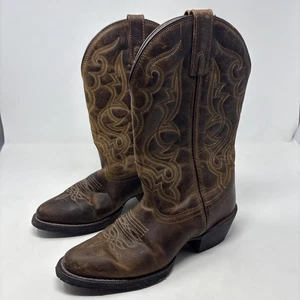 Laredo Damen 11" Maddie R Toe hellbraune Leder Westernstiefel (51112), Größe 7 M - Bild 1 von 10