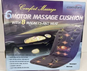 Massage Seat Cushion with 8 Magnets and Heat , Black Used Comfort 6-Motor - Picture 1 of 1