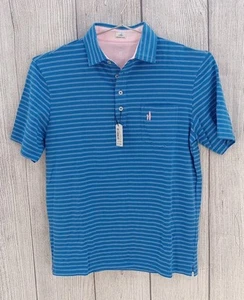 Johnnie-O Polo Shirt Mens S Riptide Hangin Out Original 4-Button Marfa Stripe - Picture 1 of 11