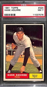 1961 Topps #324 HANK AGUIRRE PSA 7 NM 11537576 - Picture 1 of 2