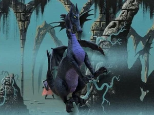 2015 Disney Theme Parks Sleeping Beauty Maleficent Dragon Latex Poseable Figure - Picture 1 of 10