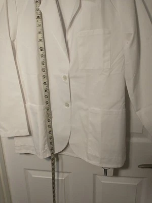 NWT..Meta,Lab Coat White Long Sleeve 2-Button 3-Pocket Cotton Blend  - Image 1 of 4