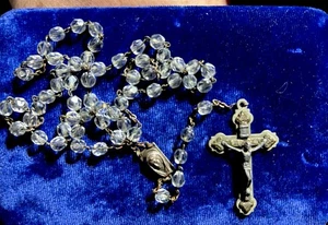 rosary beads vintage Italy Crystal - Picture 1 of 3