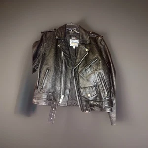 Giacca Moto Vintage National Pelle Nera Thinsulate 3M Taglia 42 - Foto 1 di 23