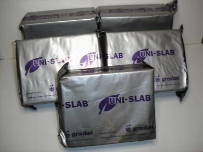Obtienes 5 cubos de lana de roca Grodan Uni-Slab - 9,5 x 8 x 4 pulgadas sellado nuevo cultivo interior Foto 1 de 4