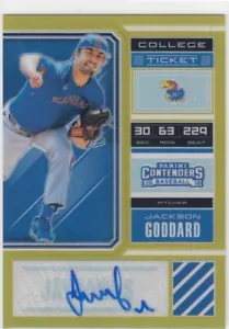2018 Jackson Goddard Contenders GOLD HOLO AUTO ROOKIE 10/10 /10 - Kansas KU - Picture 1 of 2