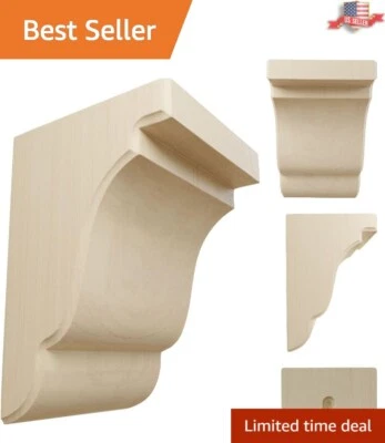 Beautifully Carved Rubberwood Brackets - Ideal for Shelves and Countertops - Image 1 of 4