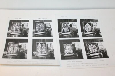 TWO VINTAGE GILBERT INDUSTRIES STAINED GLASS WINDOW PROMOTIONAL PICTURES  - Image 1 of 4