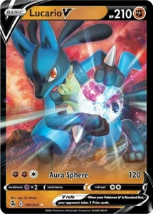 Pokemon TCG SWSH08: Fusion Strike 146/264 Lucario V Ultra Rare NEW N/MINT+ - Picture 1 of 3