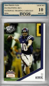2004 Press Pass Eli Manning RC #PP6 Graded FCGS 10 GEM MINT!!! - Picture 1 of 2