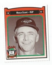 1991 Crown Coca Cola Baltimore Orioles Regional Card Marlin Stuart 1954